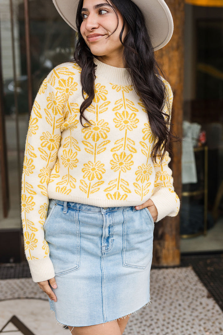 The Spring In My Step Floral Sweater