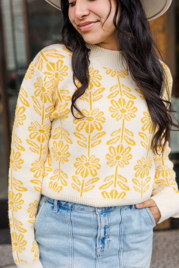 The Spring In My Step Floral Sweater