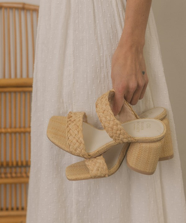 The Kayla Raffia Heeled Sandals