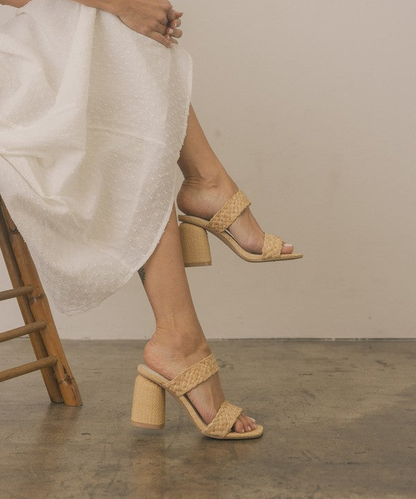 The Kayla Raffia Heeled Sandals