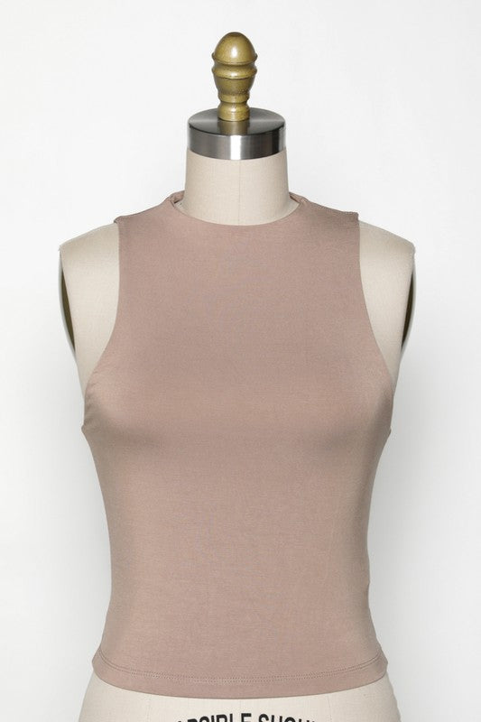 The Danielle Sleeveless High Neck Top