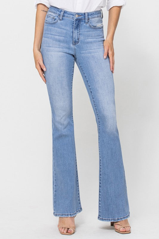 The Fiona High Rise Long Flare Jeans